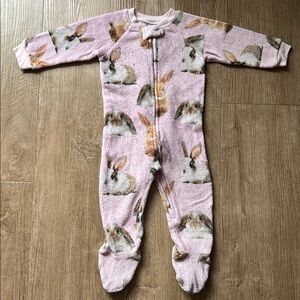 The Children's Place Baby Girl Bunny Rabbit Footed Pajamas Size 18-24 Months